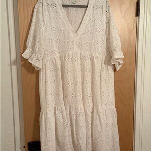 Sundance White Eyelet Midi Dress